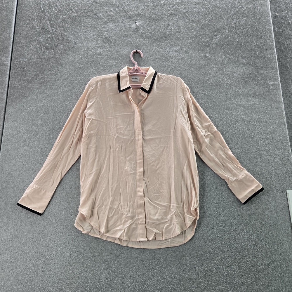 Old Navy Women Blouse S Pink Button Collared Front